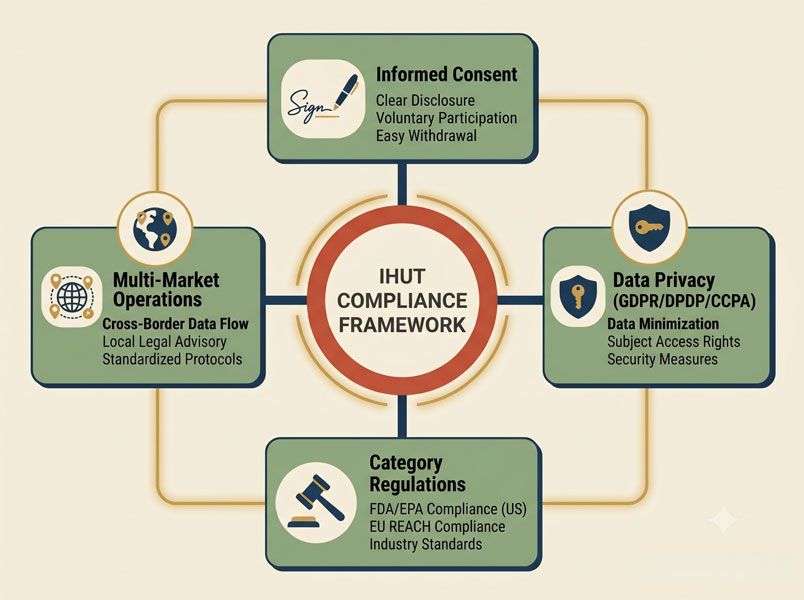 In-Home Usage Tests compliance framework — IHUT regulatory pillars | Research and Metric
