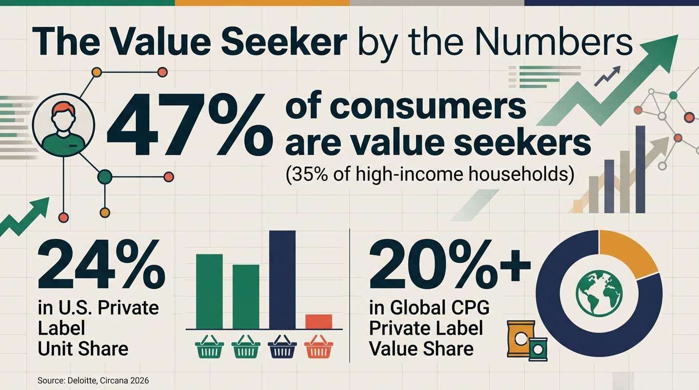 Value seeker statistics and private label market share data | Research and Metric