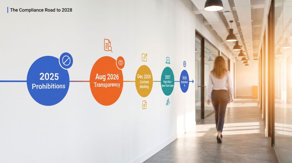 Data privacy regulations timeline from 2025 to 2028 | Research and Metric